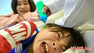 チョコが耳に入った!  ドリルで取り出す！？