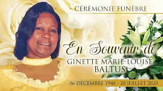 Cérémonie funèbre en souvenir de Ginette Marie-Louise BALTUS -24 juillet 2023