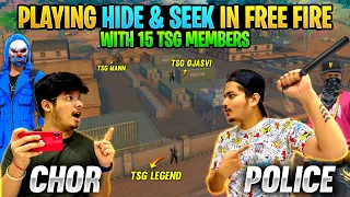 Playing Hide & Seek On Command Post 😱 Ritik Finding 15 TSG Members & Dj Alok - Garena Free Fire