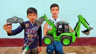 Unboxing & Review Biggest Rc Jcb | Huina 1579 Backhoe Loader | Kids Pur