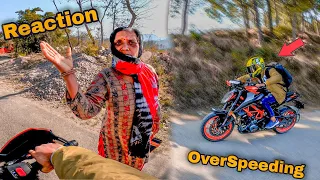 Duke 390 overSpeeding Mom reaction 😨