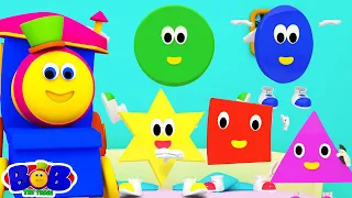 Five Little Shapes Song & Cartoon Video for Kids by Bob The Train