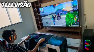 Joguei Free Fire Na Televisão!