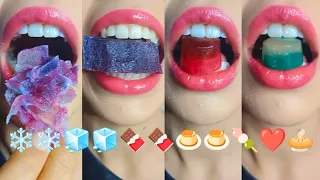 ASMR Eating Kohakutou & Emoji Food 🍬✨ Satisfying Crunch & Tasty Treats!
