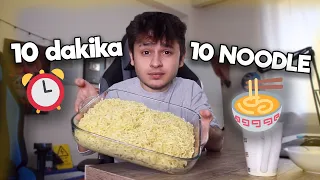 10 DAKİKADA 10 PAKET NOODLE YEMEK!