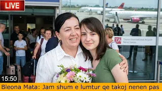 Bleona Mata mberrin ne Rinas, babai i saj arratiset nga Shqiperia