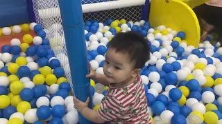 Indoor playground for baby with toys balls and many toys