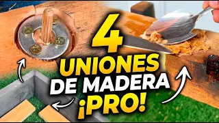 🔨 LO QUE LOS CARPINTEROS OCULTAN: 4 Trucos de unir madera