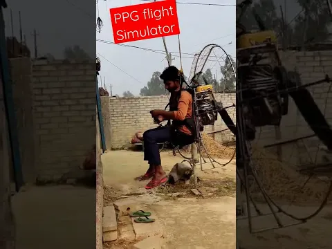 Paramotor flight simulator | Paramotor thrust test | homemade ppg | #shorts_video