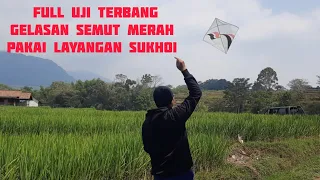 Full uji terbang gelasan semut merah pakai layangan sukhoi atau seot ya ini?