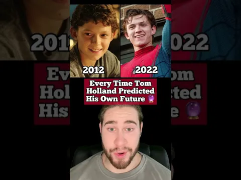 EVERY TIME TOM HOLLAND PREDICTED HIS FUTURE!! #Shorts
