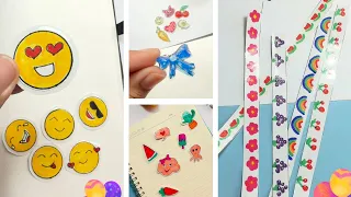 DIY cute sticker paper crafts | How to make Stickers 😍 | Easy Home made sticker craft ideas