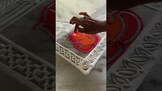 Ganesha rangoli designs! #temple #theme #rangoli #bappamorya