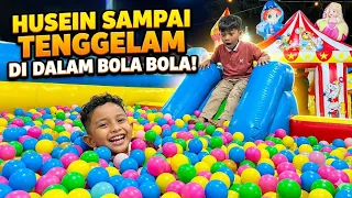 Keseruan Husein Main Perosotan Sampai "Tenggelam" di Kolam Bola! 