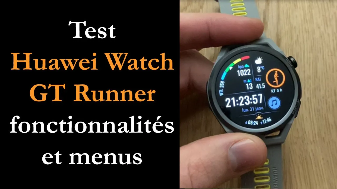 Vido-Test de Huawei Watch GT Runner par Montre cardio GPS