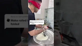 Making rolled ice cream blindfolded (full video)