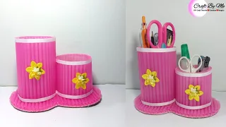 Tempat Pensil dari Sedotan || Membuat Tempat Pensil dari Sedotan dan Botol Bekas