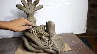 Lord Vishnu ji laxmi mata making | Vishnu laxmi idol making | मिट्टी से मूर्ति कैसे बनाए