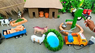 DIY how to make cow shed | house of animals | horse house – cow shed | mini hand pump |woodwork #19