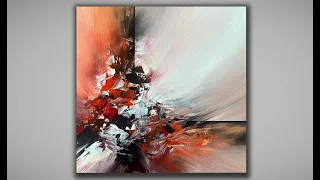 Abstract Painting Tips and Tricks / Pallet Knife / Relaxing Acrylics / Abstract Painting 524