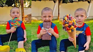 فرحه الاطفال بالحلويات لا تقدر بثمن 🍭❤️