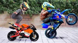 Little Biker Senya and His Awesome Tricks | Best Adventure Videos