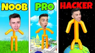 JESTEM NAJWYŻSZY NA ŚWIECIE! - NOOB vs PRO vs HACKER w Tall Man Run