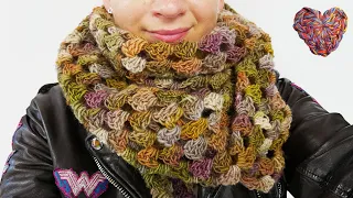 Traumhaftes Herbst Tuch HÄKELN | Dreiecks Tuch im Granny Style