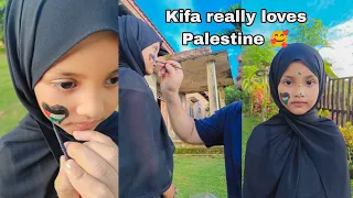 MENGGAMBAR WARNA BENDERA PALESTINA DI WAJAH || MENGGAMBAR || MELUKIS || SENI