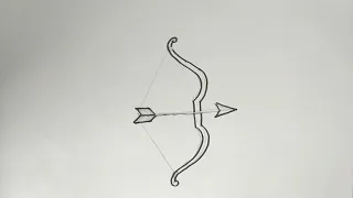 How to draw Bow and arrow   easy steps धनुष  बाण शिव धनुष का चित्र