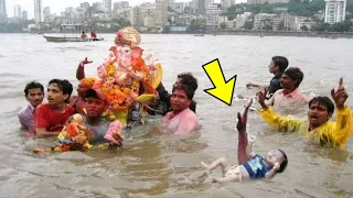गणेश विसर्जन के दिन हुआ, लोगों ने बचाया | Ganesh Visarjan Went Wrong | Ganesh Visarjan