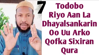 Todobo Riyo  An La Dhayalsankarin Oo Uu Arko Qofka Sixran Ama Hada Sixir Lagu Wado hala,isgaro Dadow