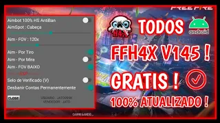 😱SAIU!!😱 MOD MENU FFH4X V145 CRACKED FF 1.123.X 100%ANTBLACKLIST - ANTIBAN!