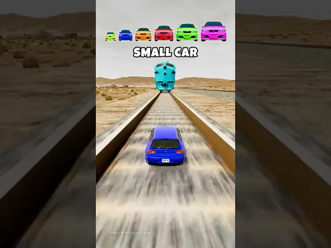 Big & Small Cars vs Train