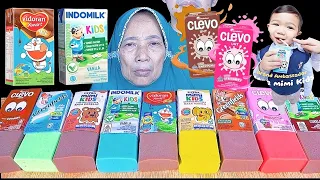 MUKBANG PUDING SUSU KOTAK vidoran xmart || CLEVO || ULTRA mini KIDS || INDOMILK KIDS || Greenfields