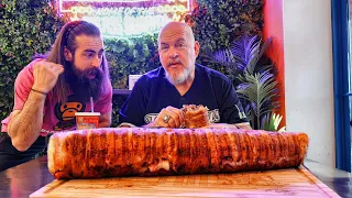 No Way You Finish That 14LB Burrito Old Man w/Beard Meats Food