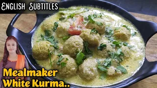 How To Make Mealmaker White Kurma l Soya Vellai Kuruma At Home In Tamil