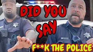 COPS TRY TO ARREST MAN FOR PLAYING NWA'S "F**K THE POLICE"