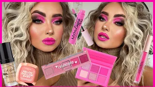 DRUGSTORE GLAM | Juicy Bubblegum Pink Makeup Tutorial | GRWM 💕