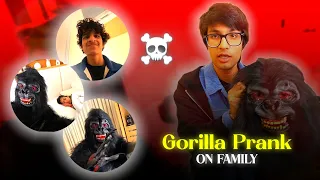 Gorilla Prank ON FAMILY ☠️😂 | #prankvideo #souravjoshivlogs 