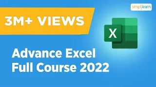 Advanced Excel Full Course 2026 | 🔥Advanced Excel Functions | MS Excel 19 Training | Simplilearn