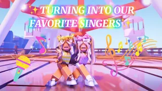Turning into our ✨FAVORITE SINGERS!✨🎶 || Roblox 2021 || Miley and Riley