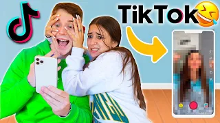 REACCIONANDO A LOS BORRADORES DE TIK TOK DE MI NOVIA !! *no esperaba esto* Exi