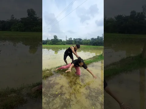 আমার বর আমাকে কাদা জলের মধ্যে ফেলে দিলো 😱😭 #shorts #minivlog