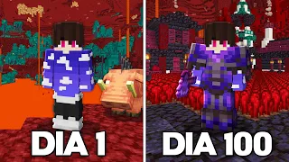 EU PASSEI 100 DIAS NO NETHER DO MINECRAFT 1.21 - O FILME (Irmandade)