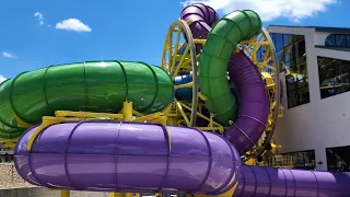 Medusa's SlideWheel Waterslide 4K POV - America's First Rotating Slide - Mt. Olympus Water Park