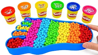 Satisfying Asmr l How To Make Foot Rainbow Colors Candy Mixing with Bathtub Cutting ASMR