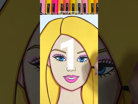 New Drawing Transition Tutorial / Hi Barbie! #shorts