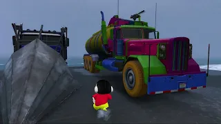 SHINCHAN AND FRANKLIN TRIED THE IMPOSSIBLE  WATER SPEED BUMP CHALLENGE GTA 5 !