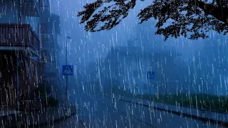 Barulho de Chuva para Dormir e Relaxar Profundamente ⛈ Som de Chuva Forte, Vento e Trovão #10 ASMR